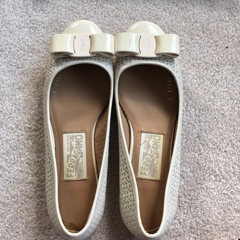 SalvatoreFerragamo Varina Perforated BallerinaFlat